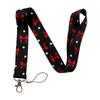 Cute Bow Pattern Lanyard with Clear ID Badge Holder Detachable Durable Strap for Outdoor Activity Pass Office Work Use