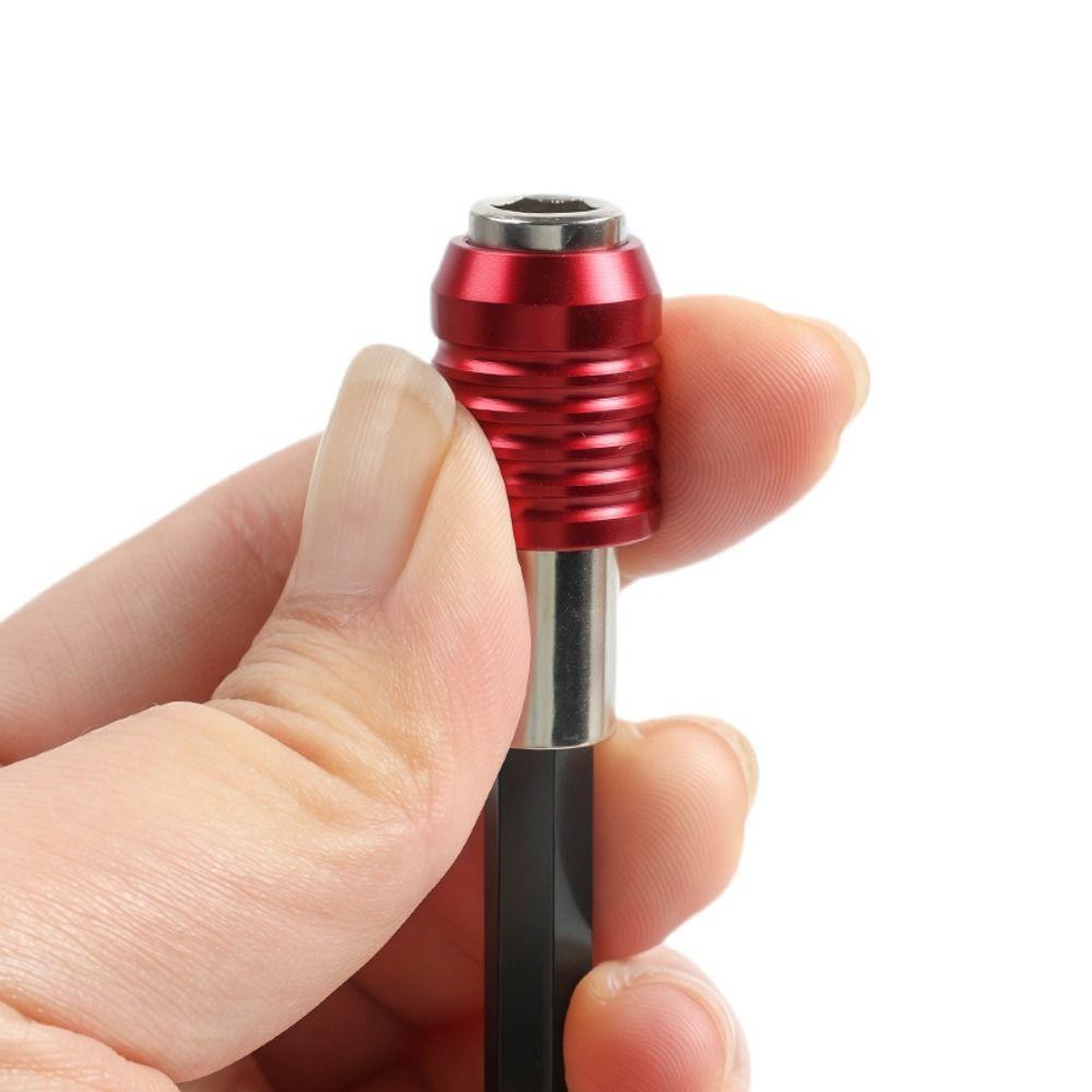 100mm Rod Self-locking Extension Rod Red Handle Hexagonal Handle Screwdriver Set DIY Projects