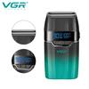 VGR Shaver Gradient Color Body High End Hair Trimmer Intelligent Digital Display Shaver High Speed Dual Blade Electric Clippers Safe and Hygienic