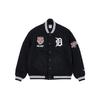 X New Era Detroit Tigers Wool Stadium Jacket With Tiger Head Embroidery And Single-Breasted Baseball Collar Men Outerwear Navy P21DNJK001