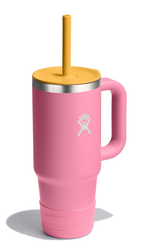 Stainless Steel Kids Tumbler with Straw, 24oz (709ml), Dahlia Design, Insulated Water Bottle (Official Japanese Product)