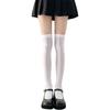 Cross-border White Silk Knee Socks High Tube Jk Stockings Summer Socks Women's Medium Tube Socks Thin Socks Spring and Autumn White Calves