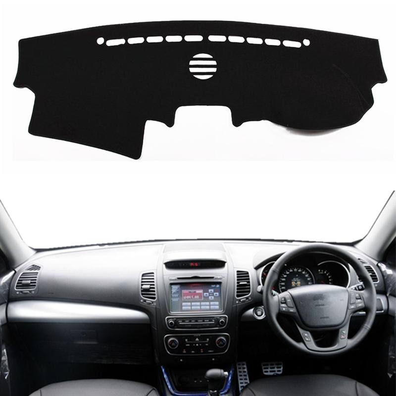 For Kia Sorento 2009-2014 Car Styling Dashmat Dashboard Cover Mat Pad Interior Dash Sunshade Protect Carpet Rug Auto Accessories