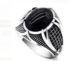 New Mifeiya Creative Black Crystal Rhinestone Zircon Rings for Men CopperColor Wedding Party Vintage Fashion Jewelry