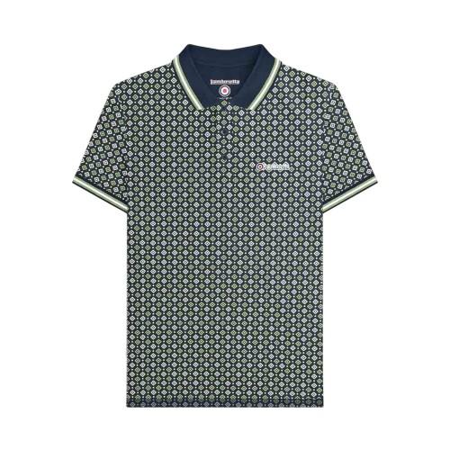 Lambretta Mens Geometric Polo Shirt