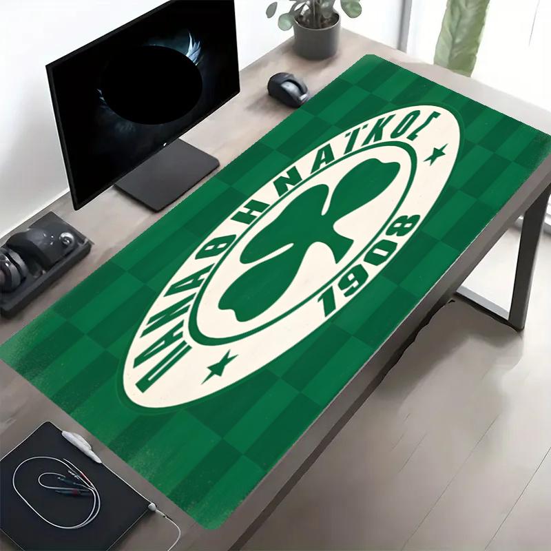 Panathinaikos FC Print Mouse Pad, Anti‑Slip Desktop keyboard Mat, for PC Laptop Gaming Working Daily Use, Cool Festival Birthday Gift