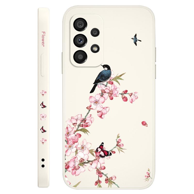 Peach Butterfly Case For Samsung Galaxy A73 A53 A33 A23 A13 A03 A72 A52 A52S A32 A22 A12 A02 A02S A71 A51 A31 A21S 4G 5G Cover