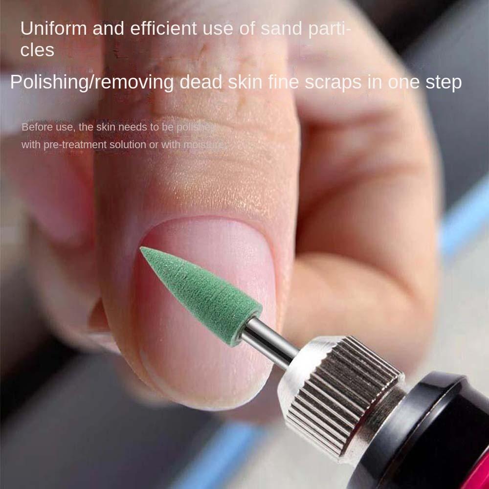 6Pcs/set Gel Polishing Removal Silicone Nail Polishing Head Silicone Nail Drill Bits Manicurist