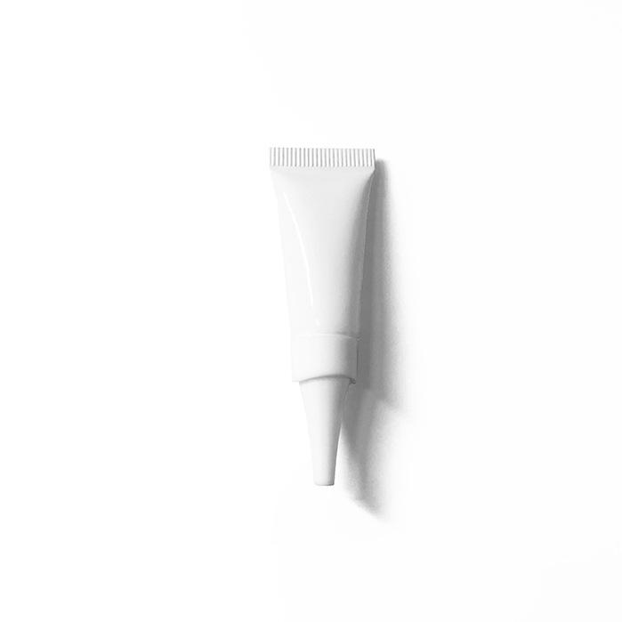 In Stock: 3g White Soft Tube for Cosmetic Refill with Inner Plug, Small Capacity Trial Size