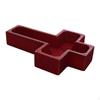 Cross Shaped Wooden Bowl MultiFunctional Dish Smooth Edges Religious Decor Tray for