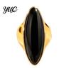 Non Tarnish Rings Statement Ring with Oval Faux Crystal, Vintage Geometric Dainty Ring, Men Women Finger Jewelry for Everyday Wear Parties Casual