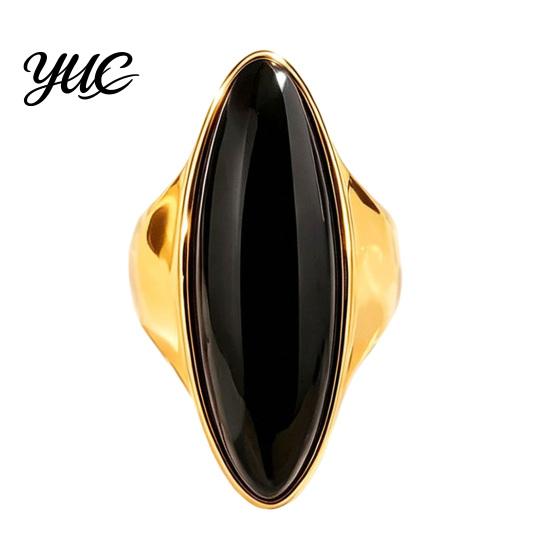 Non Tarnish Rings Statement Ring with Oval Faux Crystal, Vintage Geometric Dainty Ring, Men Women Finger Jewelry for Everyday Wear Parties Casual