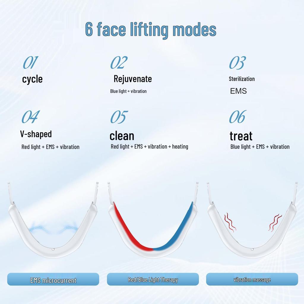 EMS Facial V-Line Massager: Microcurrent Lifting Beauty Mask