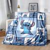 1pc. Stitch Cartoon Blanket, Ohana Means Family, Home Decor, Gift Idea, Suitable for All Seasons, Limited Edition,Soft Flannel Throw Blanket