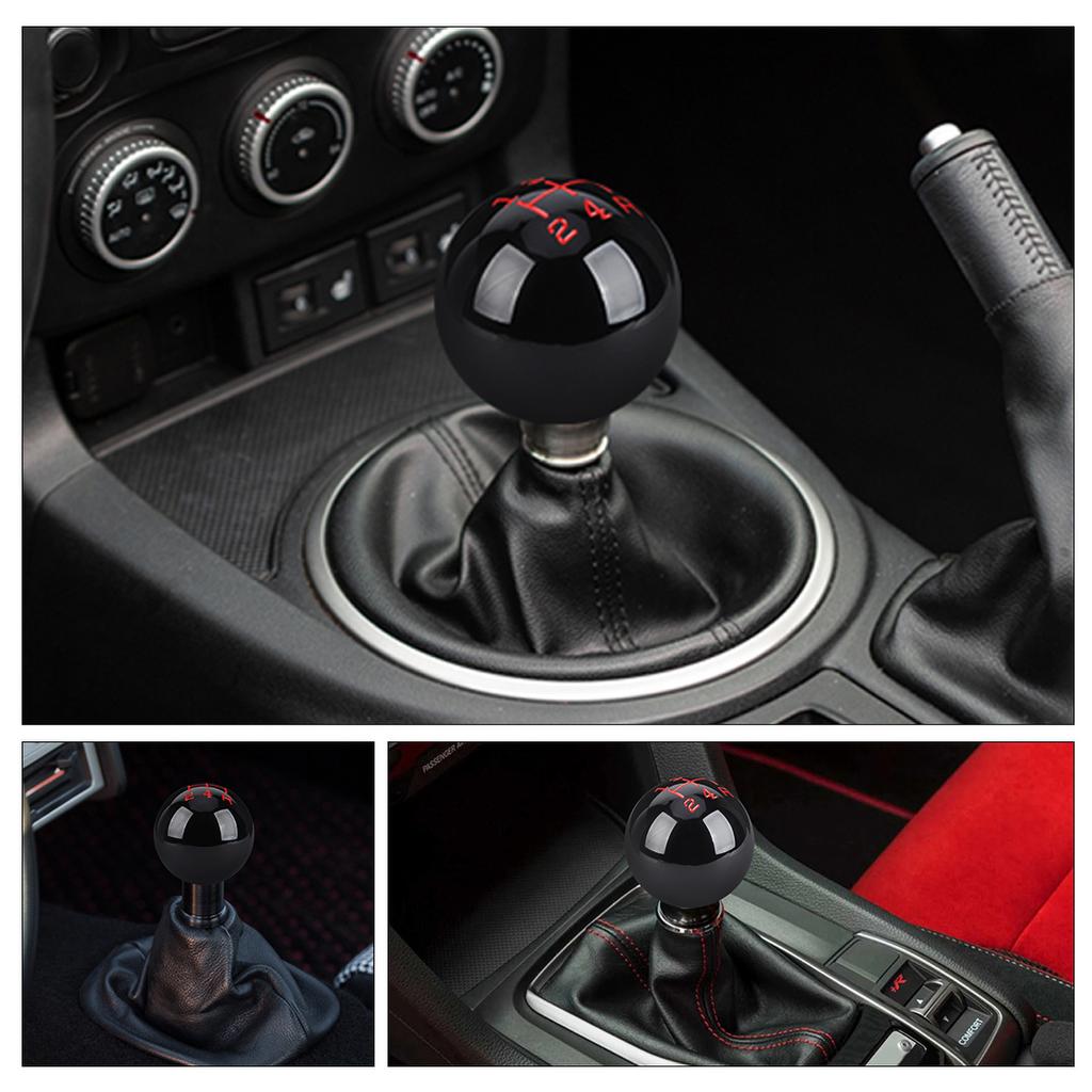 Real Carbon Fiber Universal Car Gear Shift Knob Head Shifter Lever Aluminum Round Ball Shape M8x1.25 M10x1.25 M10x1.5