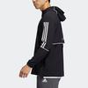 Adidas Sports Zip-Up Hooded Jacket Men Outerwear Black GL4799