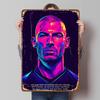 Zinedine Zidane Portrait Metal Wall Art Football Star Decor for Living Room Bedroom Bar Home Decoration