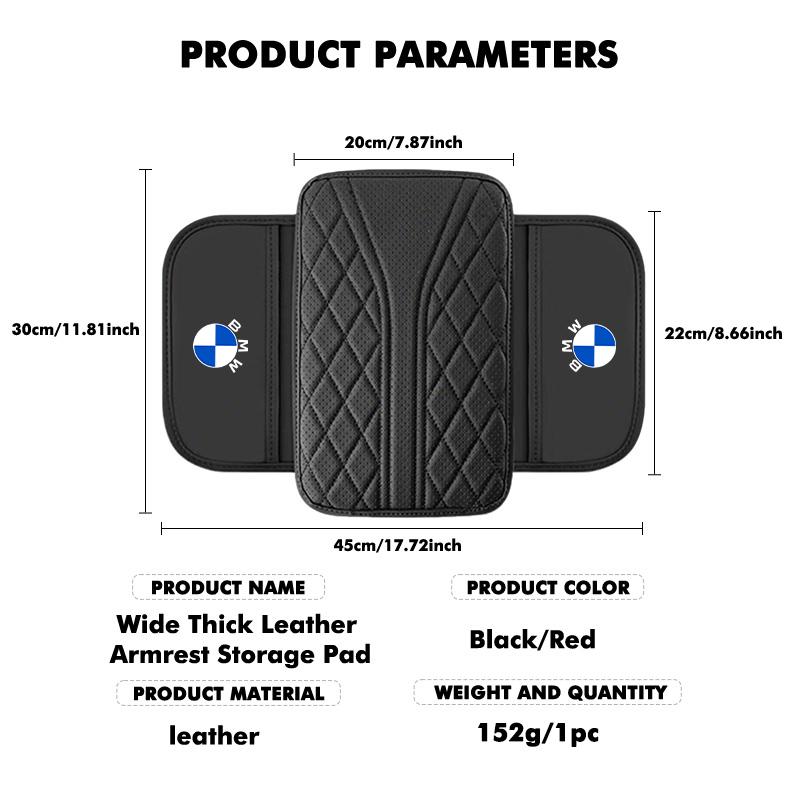 T11Leather Car Seat Center Console Armrest Mat Storage Bag For BMW M Performance E36 E46 E60 E90 E91 E92 E93 F30 F20