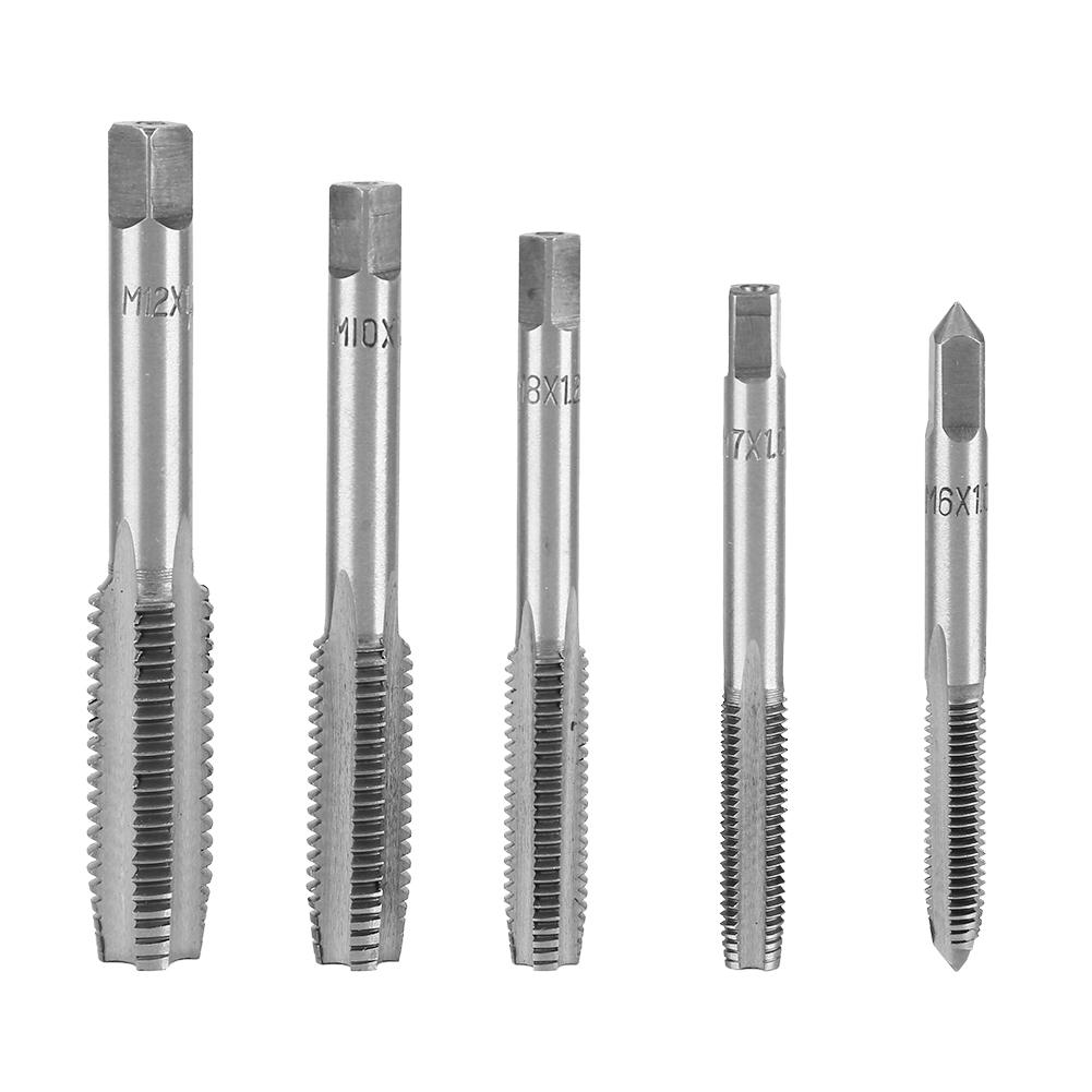 12 stücke M6M12 Schraube Mutter Gewinde Wasserhähne Stirbt Mit Schlüssel Griff Hand Tool Kit