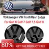 For VOLKSWAGEN VW 2pcs Front and Rear Emblem For VW Golf 6/Golf 7/Golf 7.5/Golf 8 Not Affect ACC Modified Black Label Flat Mirro