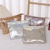 INS Fashion Shining Makeup Bag Organizer for Travel Cosmetics Toiletries for Women Large-capacity Clutch Bag Pouch Waterproof PU