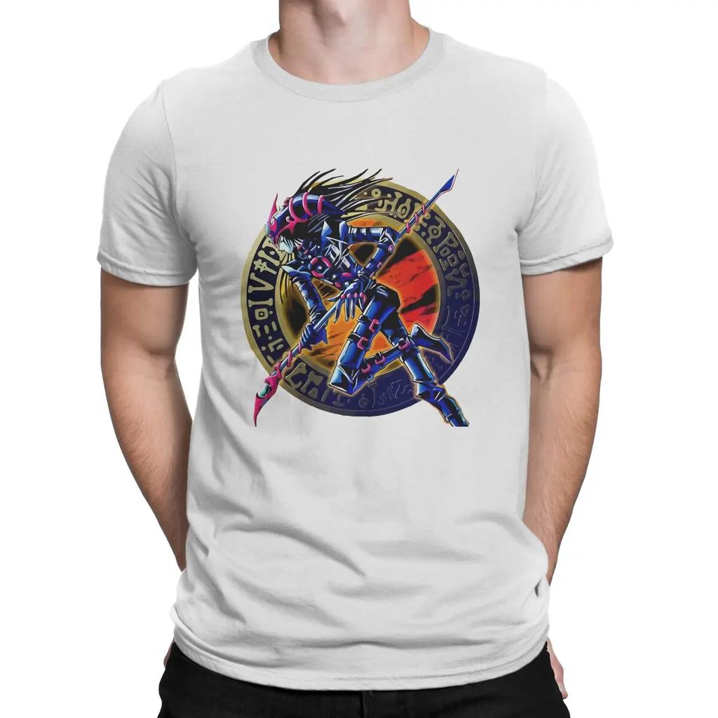 Dark Magician of Chaos T Shirts Men's  Pure Cotton Casual T-Shirts  Yu Gi Oh Duel Monsters Card Game Short Sleeve Clothing Gift