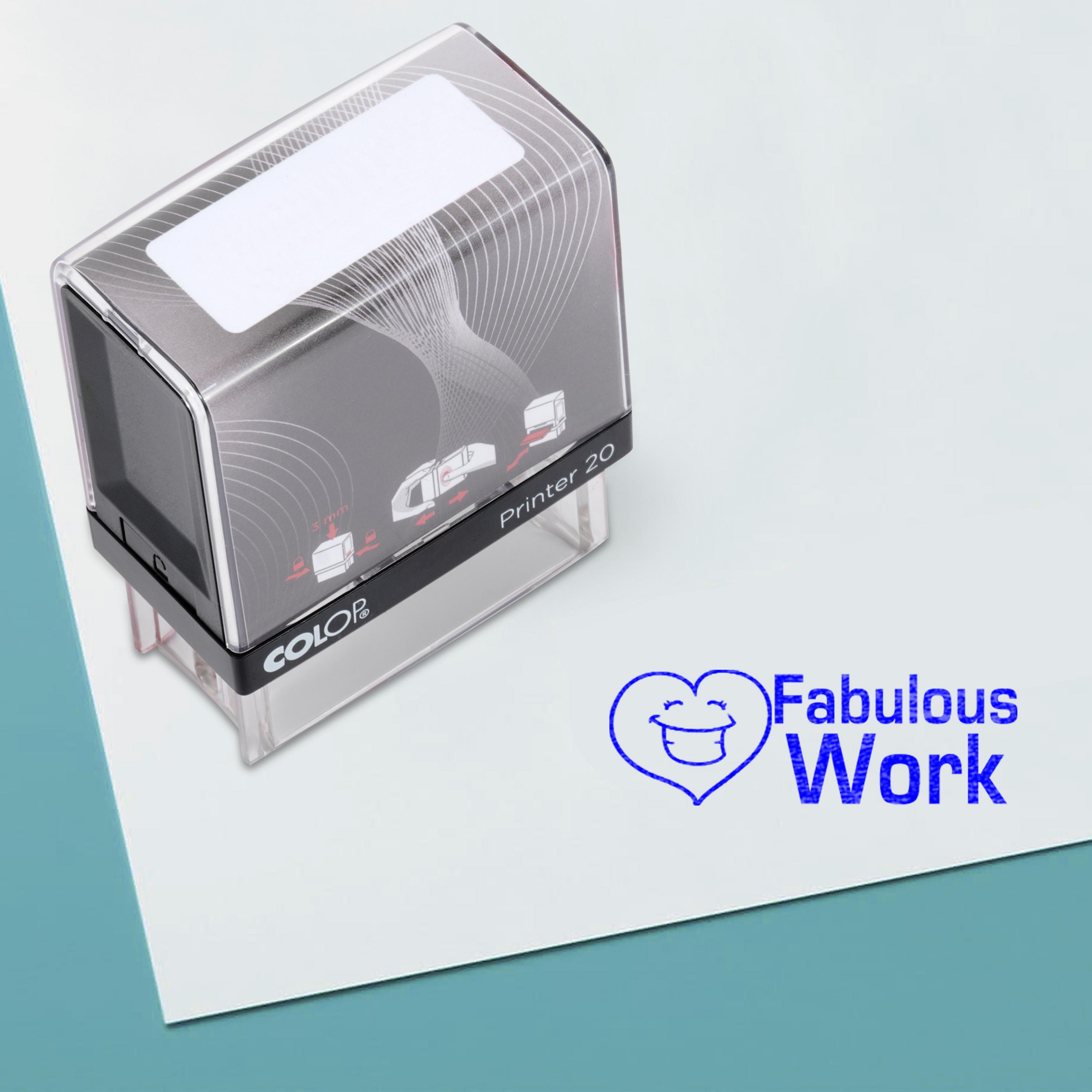 

Printtoo Self Inking Rubber Stamp - Попередньо нанесений офісний штамп - Стаціонарний штамп - Міні-штамп COLOP P20 - Штамп для вчителів - 14 mm x 38 m синій