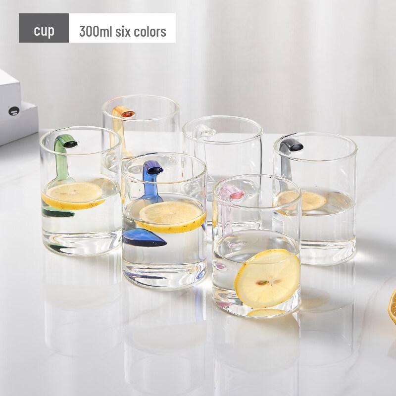 ZISIZ High Borosilicate Glass Mug with Handle