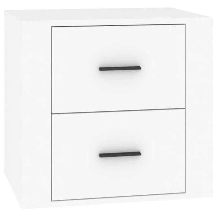 816704 vidaXL Bedside Table White 50x39x47 Cm