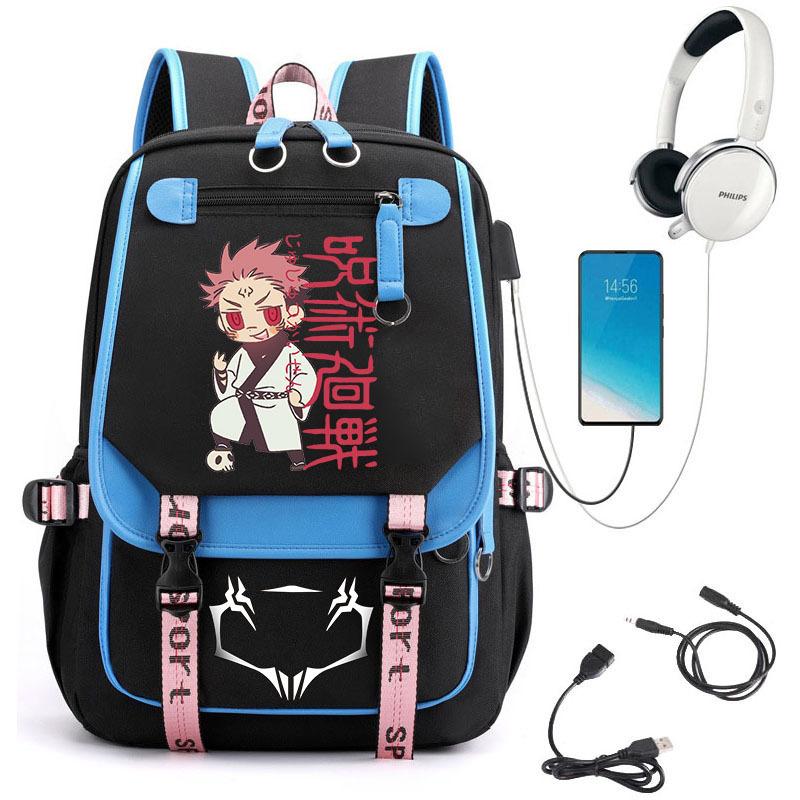 Popular Riman Peripheral Backpack Youth Student School Bag Usb Large Capacity Student Computer Bag