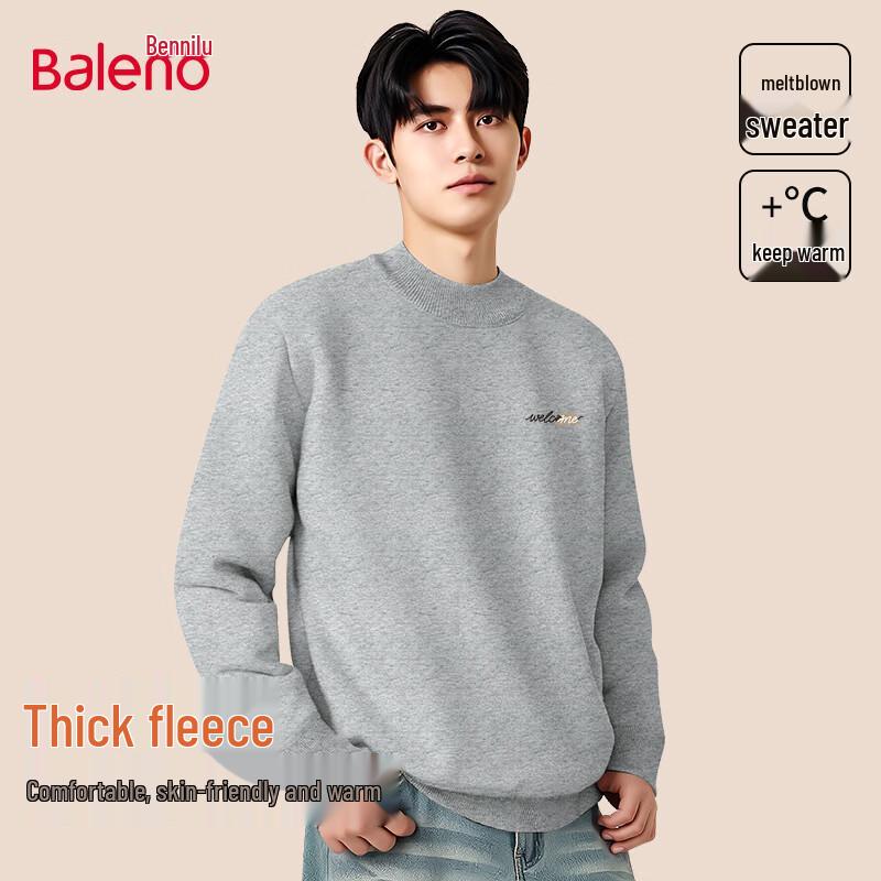 

Baleno Men s Winter Fleece-Lined Heavyweight Knit Sweater L