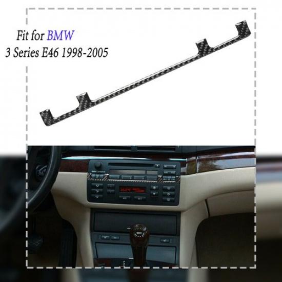 Для BMW 3 серии E46 1998-2005 Накладка-рамка из углеродного волокна на внутреннюю среднюю часть автомобиля