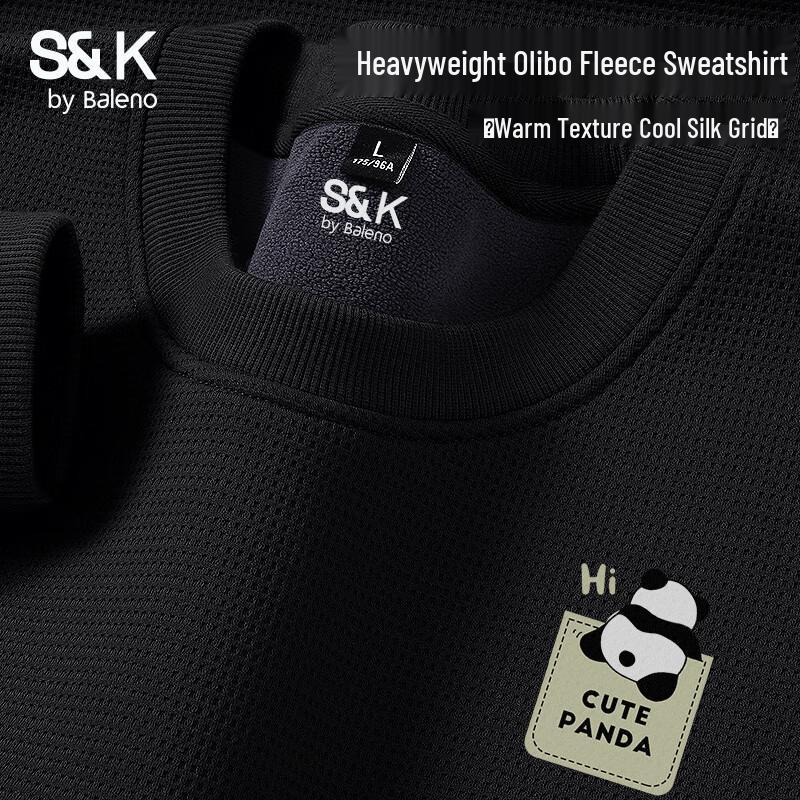 

Baleno S&K Men s Fleece-Lined Round Neck Sweatshirt 4XL