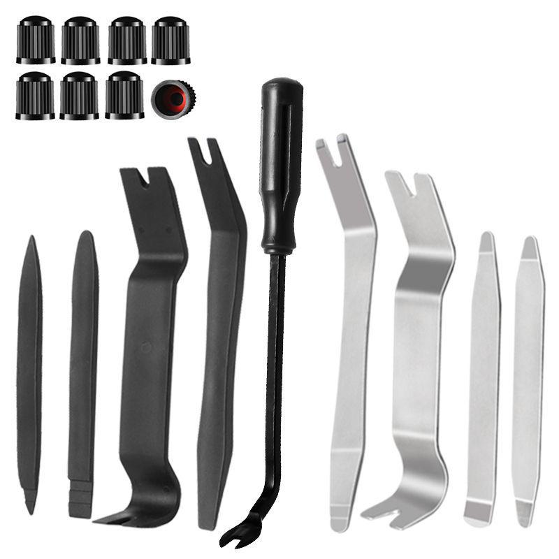 Stainless Steel and Plastic Car Door Panel Pry Tool Set - 6/7/11 Pieces