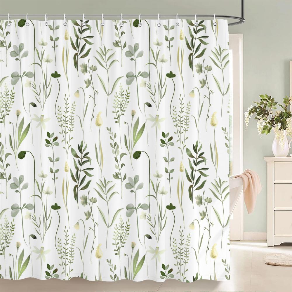 Chinese Style Flower and Birds Tree Shower Curtains Bath Curtain Waterproof Bathroom Decor With Hooks 3d Printing Bath Curtain
