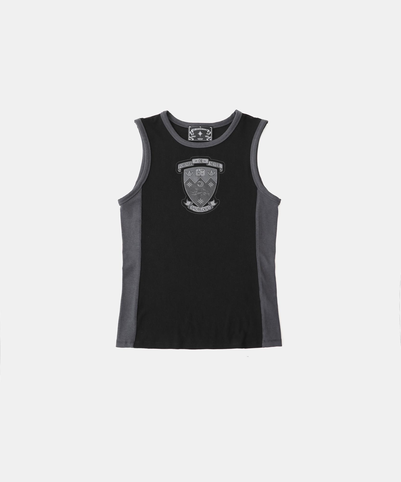 Bad Blood Workshop Shield Print Tank - Black/Charcoal S