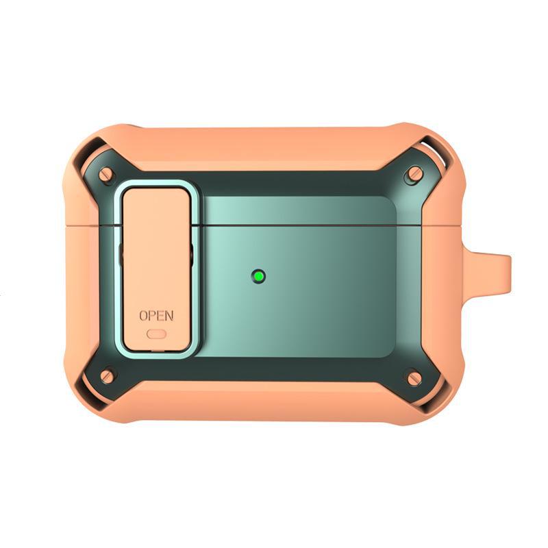 

Защитный чехол для AirPods Pro 2 и AirPods 4 — Bluetooth-наушники второго поколения Airpods pro2 зелёный/оранжевый