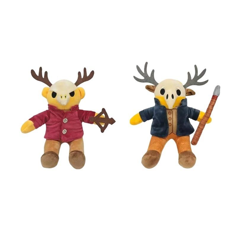 2026 New 99 Nights In The Forest Plush Game Merchandise Brown Stand And Sit Elk Deer White Owl Stuffed Doll Pillow For Kid Gifts