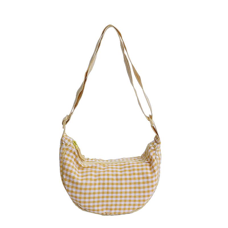 Niche design dumpling bag new fashion messenger bag 2025 foreign style plaid personalized armpit bag casual shoulder bag