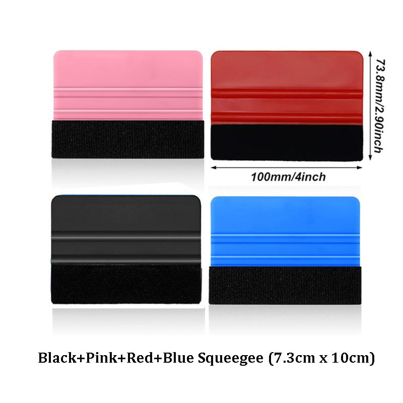 Vinyl Wrap Squeegee Window Film Screen Pretector Squeegee 4 Size Scratch-Free Scraper Tool for Decals Adhesive Vinyl Wallpaper