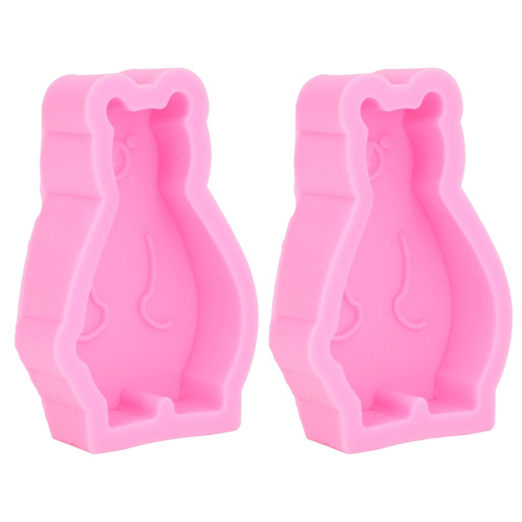 2 Pezzi Stampo in Silicone Forma di Orsetto Carino Facile da Sformare Flessibile Morbido Stampo da Forno per Torta Fondant Cioccolato Fai da Te