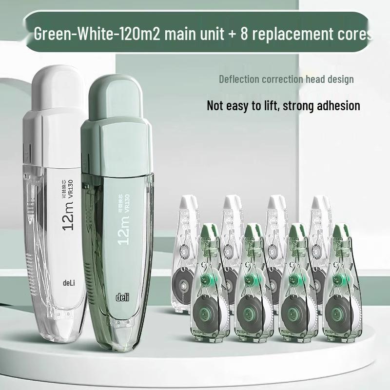Deli Student Correction Tape with Replaceable Core - Large Capacity & Easy Press-to-Use