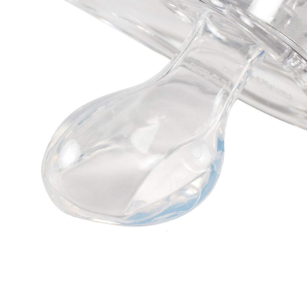 LittleForBig Adult Pacifier Transparent Candy Color Set of 2 [Reproduces Mom's Nipples] Black/Transparent