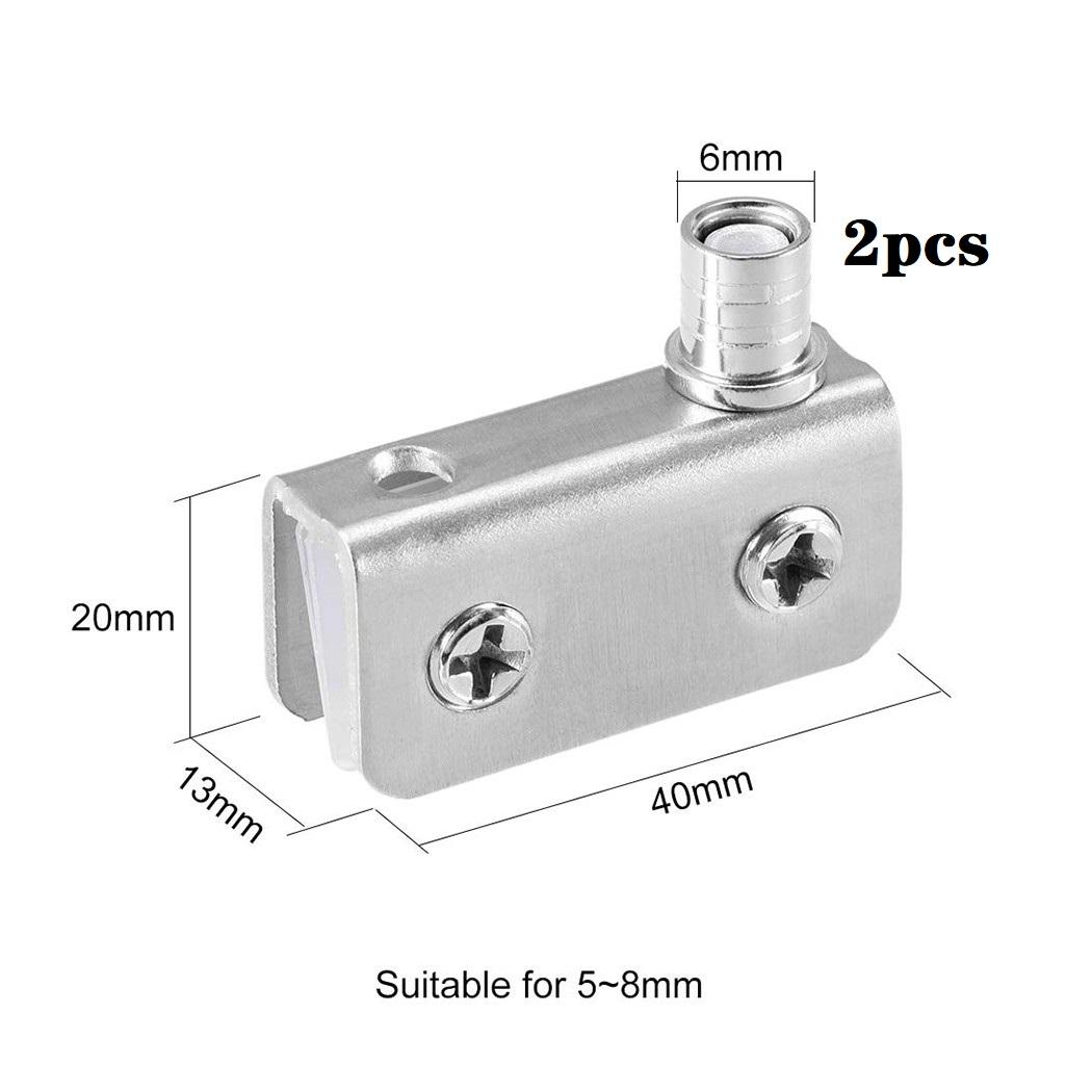 

Glass Glass Pivot Hinge Wine Cabinet Door Rotating Pivot Clip Stainless Steel Door Shaft For 5-8mm Glass Cupboard Hinge Hardware