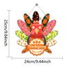 5x Thanksgiving Turkey Door Sign Fall Door Hanger Front Door Harvest Door Hanging Sign Plaque for Wall Tree Housewarming Home