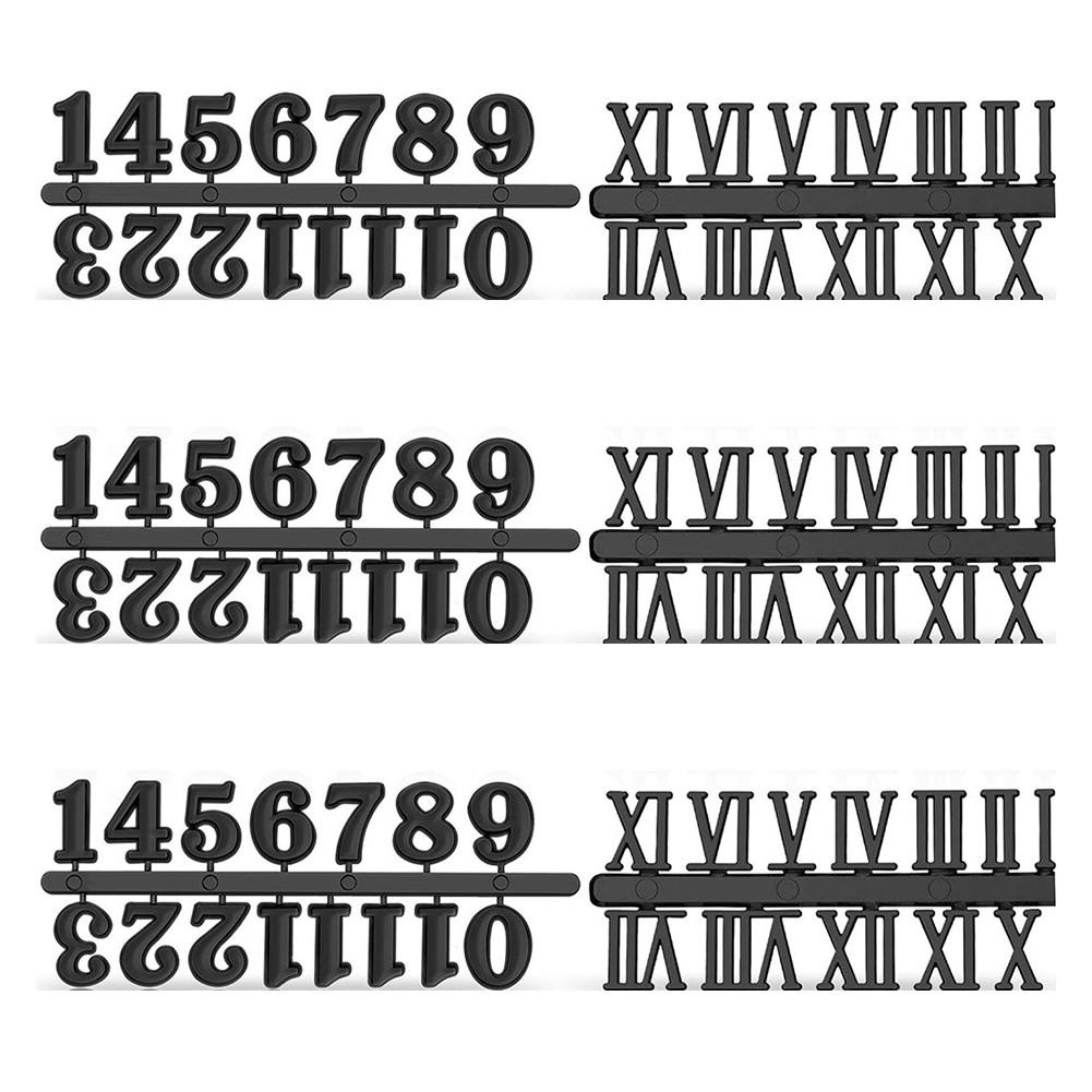 

6 шт. комплект цифр часов цифры стрелки кварцевые цифровые часы своими руками цифры для ремонта чёрный