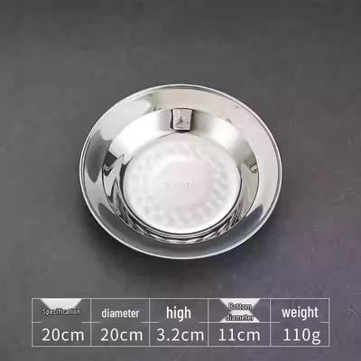 Assiette plate Yuzhuxun en acier inoxydable 304 plaqué