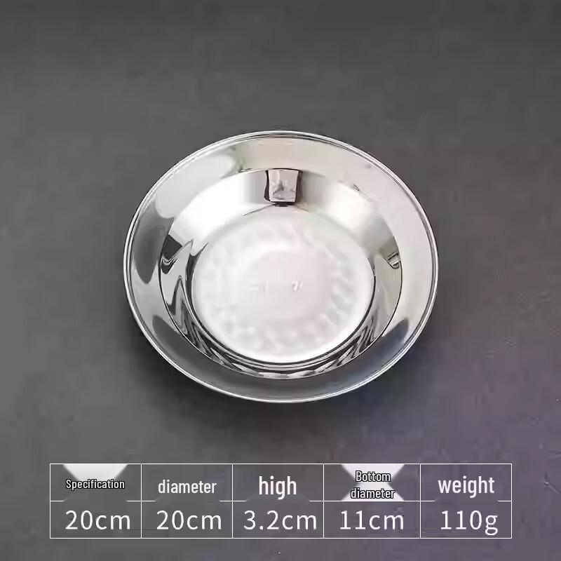Yuzhuxun Electroplated 304 Stainless Steel Dinner Plate