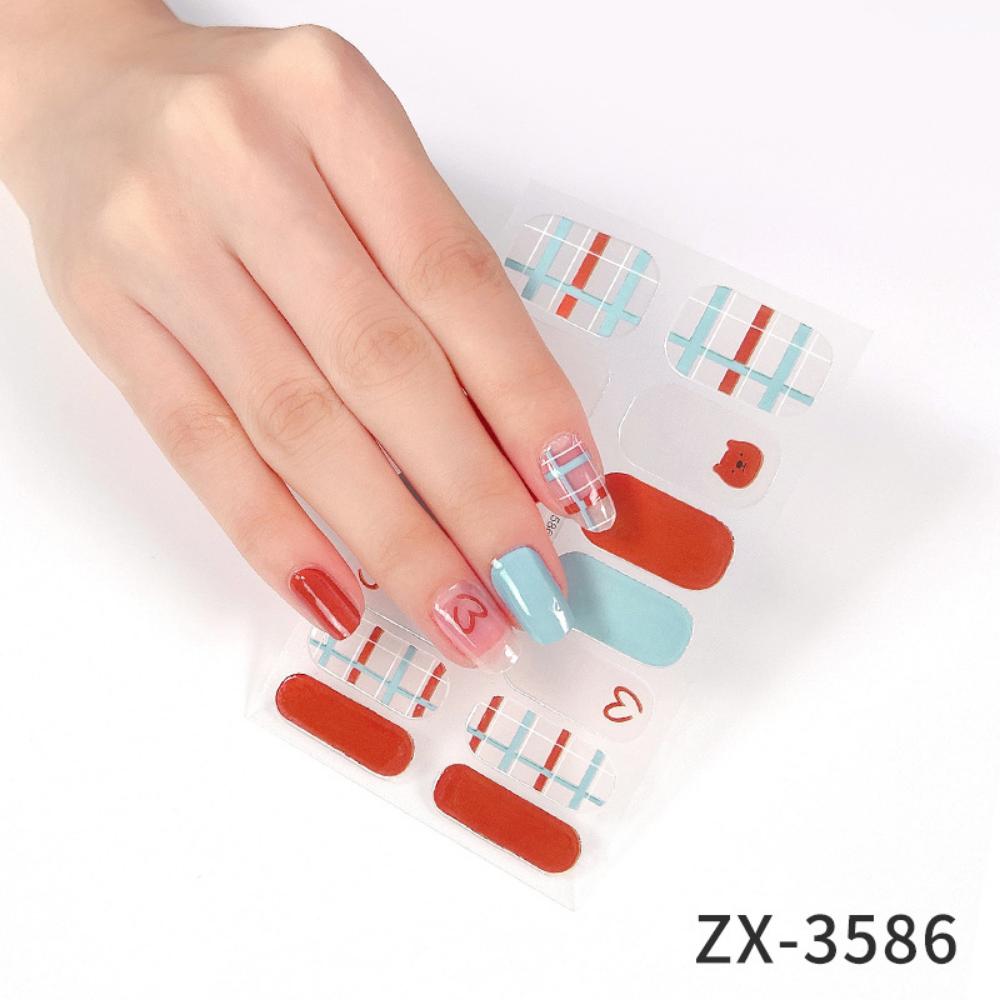 Film lac de unghii gel tridimensional impermeabil fără coacere sticker complet film de unghii de primăvară și vară hârtie film de unghii