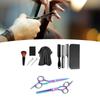11pcs Hair Cutting Scissors Brush Comb Stainless Steel Colorful Hairdressing Scissor Set for Barber Shop